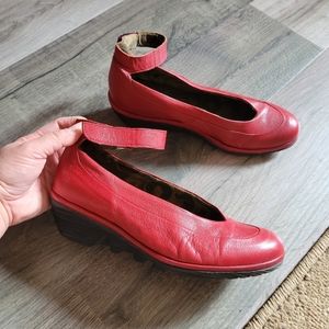 Fly London Leather Wedges with strap